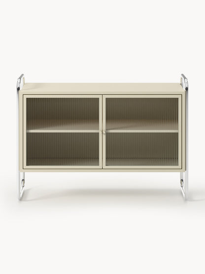 Metall-Sideboard Robyn mit Glas-Front
