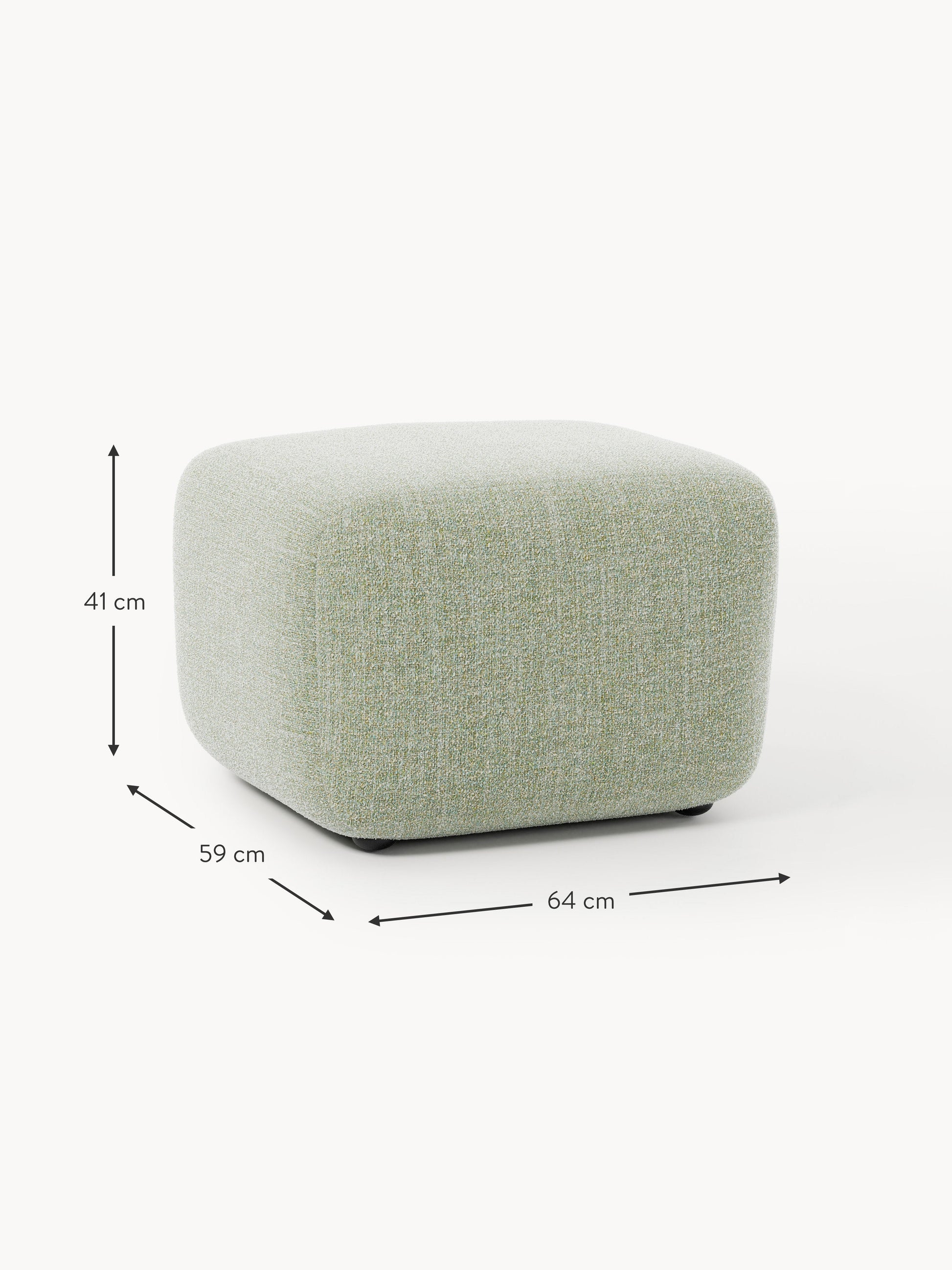 Bouclé-Sofa-Hocker Wolke