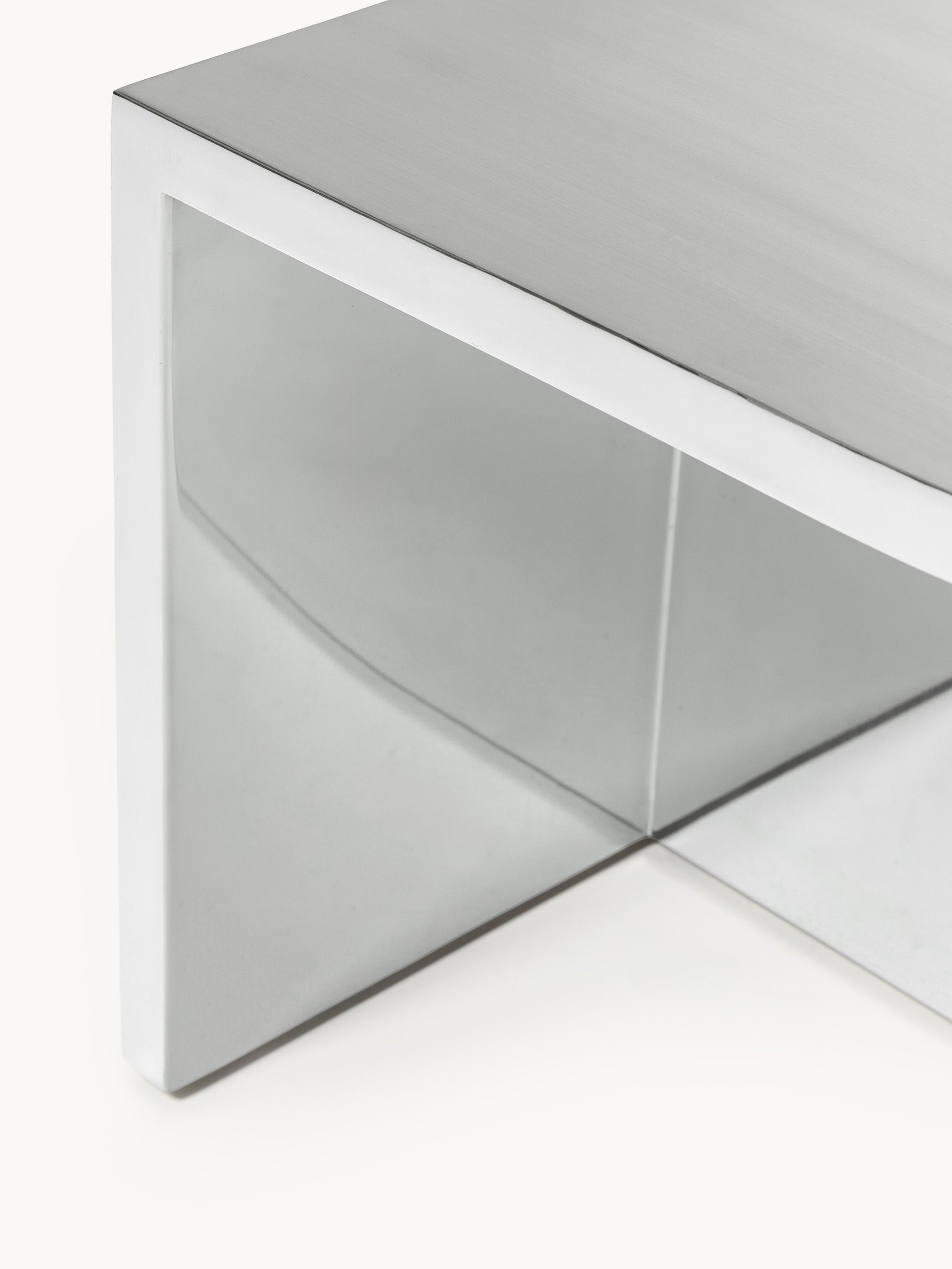 Ovaler Couchtisch Leander aus Metall