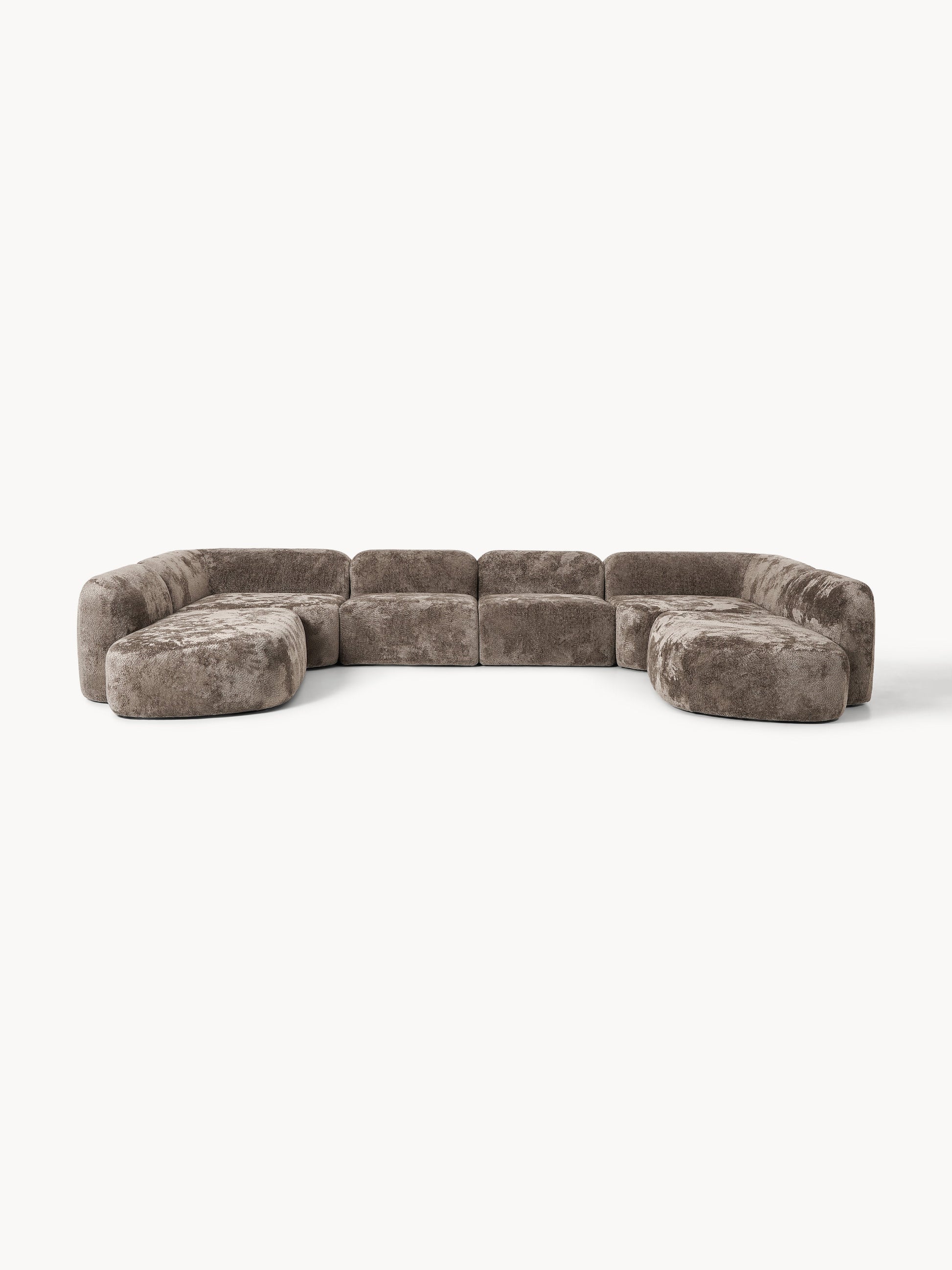 XL Modulares Teddy-Bouclé-Sofa Wolke