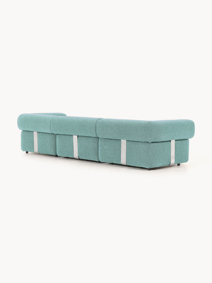 Modulares Bouclé-Sofa Anton (4-Sitzer)