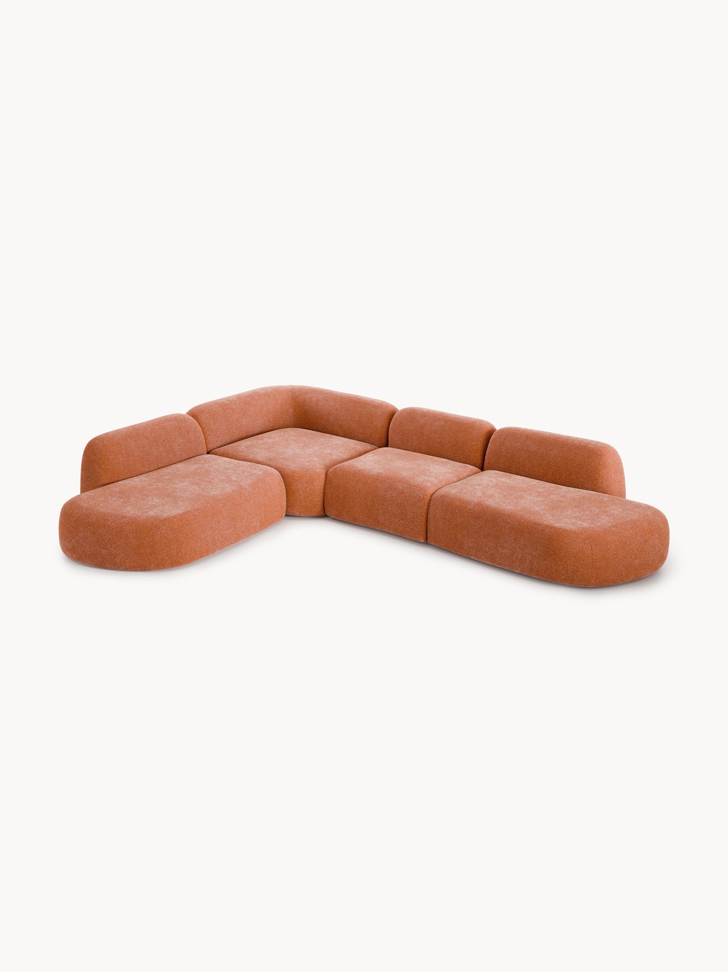 Modulares XL-Ecksofa Wolke mit Chaiselongue