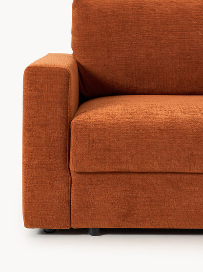 Samt-Schlafsofa Tasha (3-Sitzer) mit Stauraum