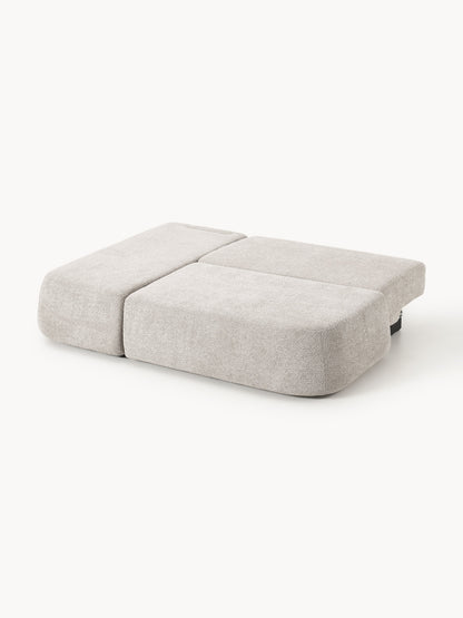 Schlafsofa Pao aus Teddy-Bouclé mit Stauraum