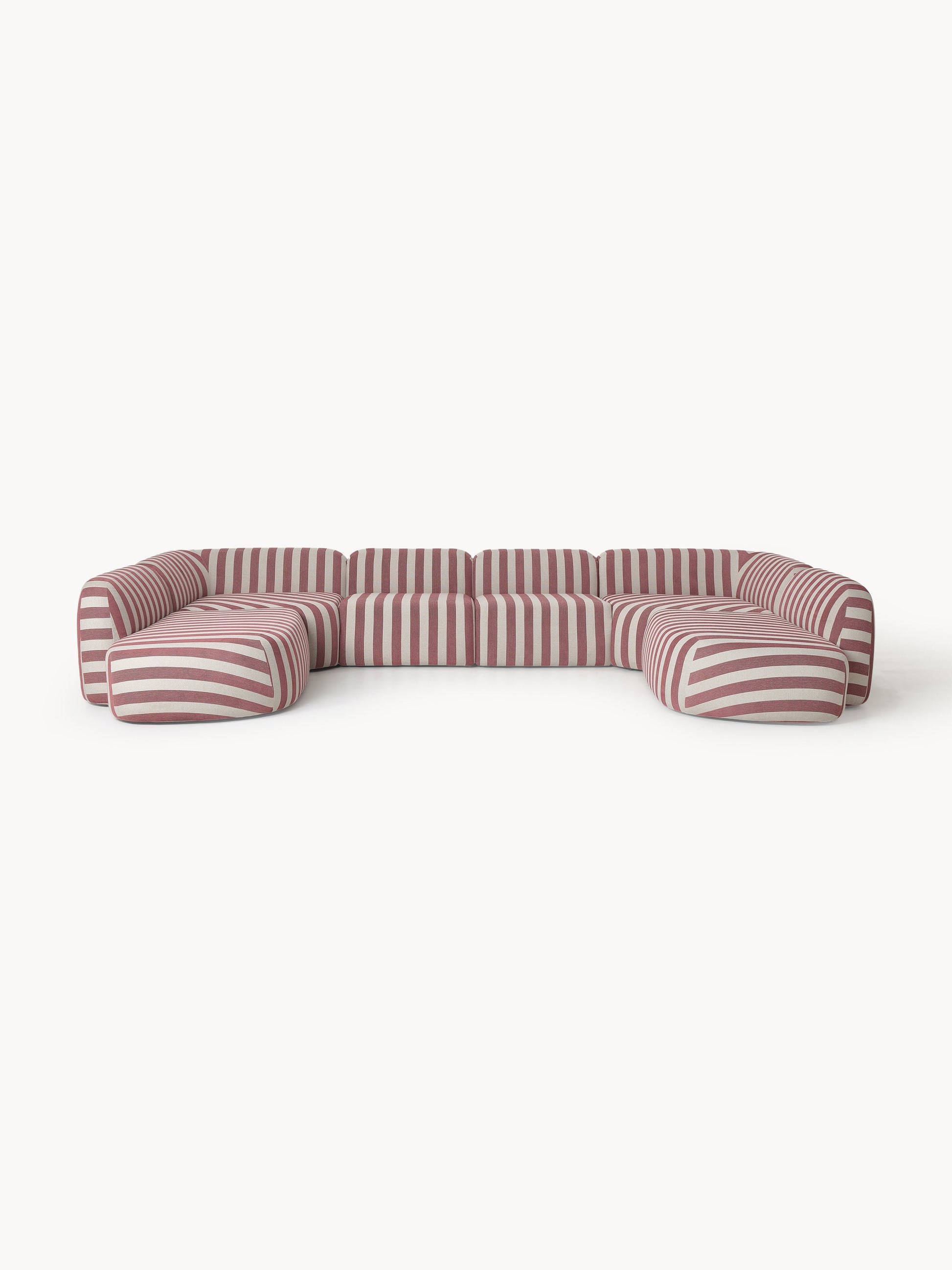 Modulares Gestreiftes XL-Sofa Wolke