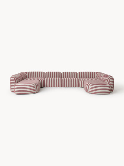 Modulares Gestreiftes XL-Sofa Wolke