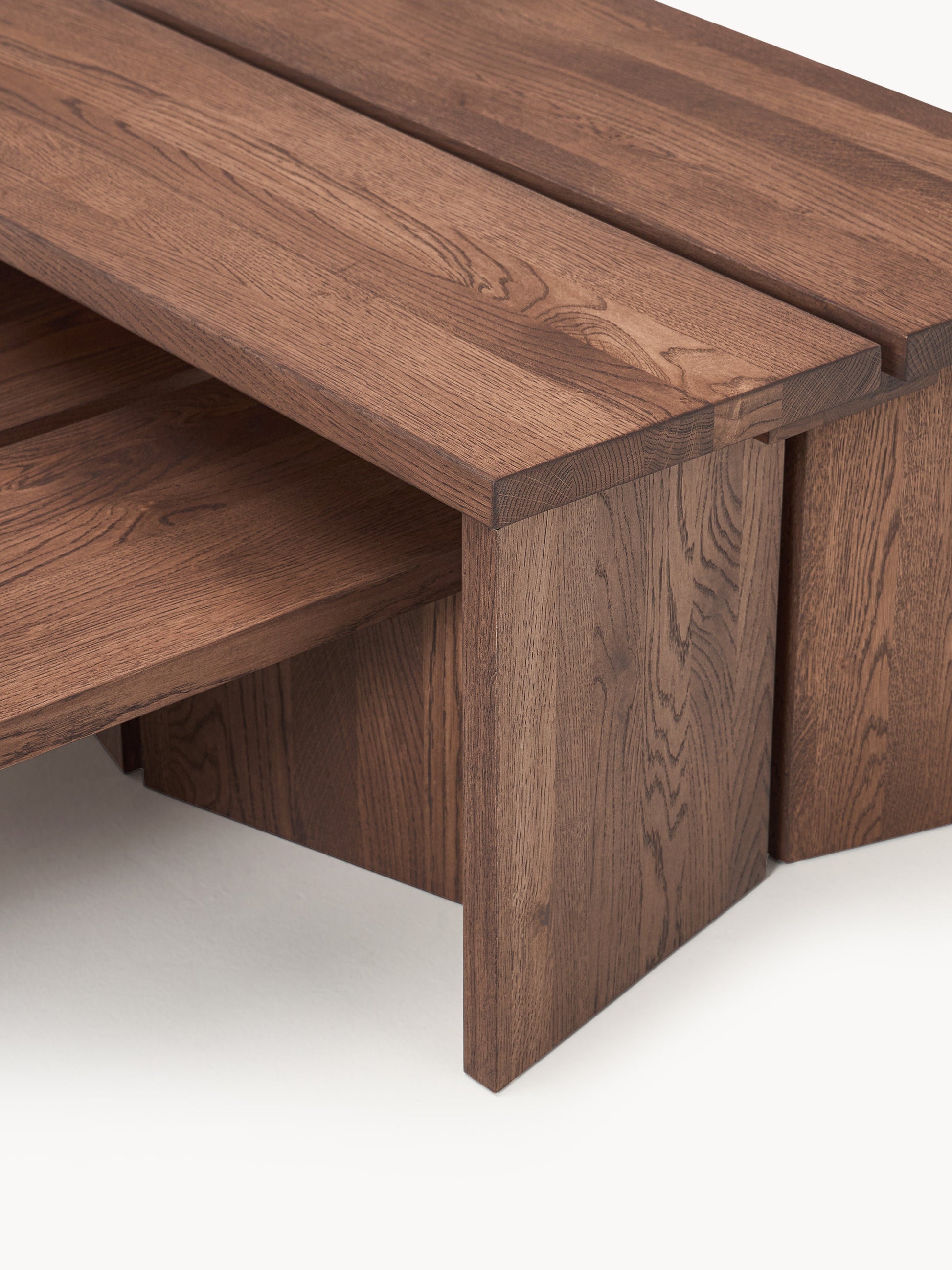 Couchtische Amad aus Eichenholz, 2er-Set