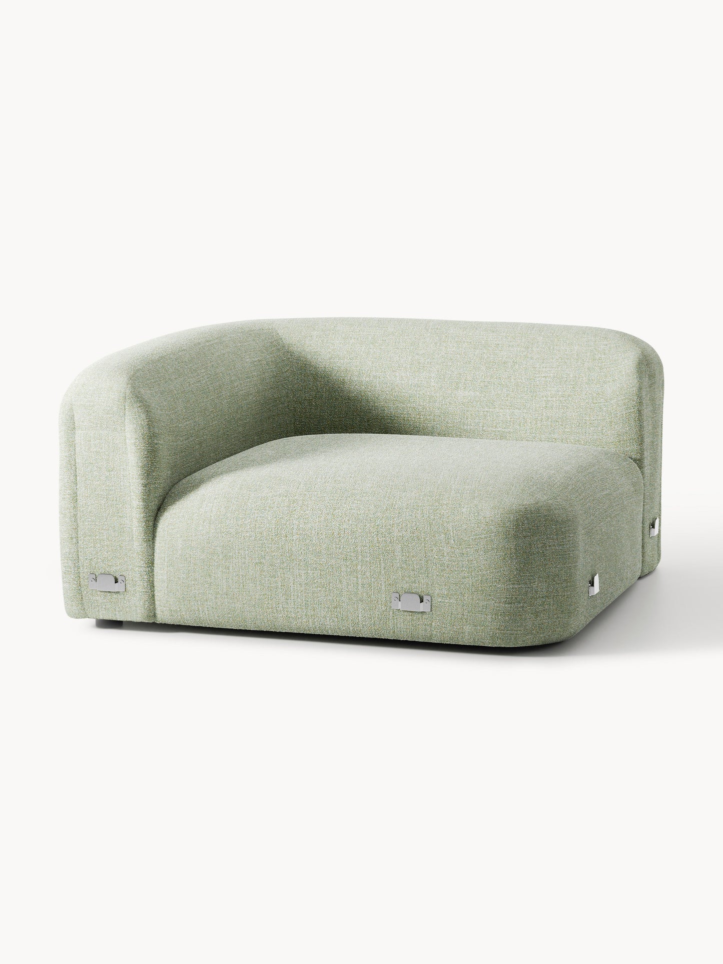 Rundes Bouclé-Eckmodul Wolke