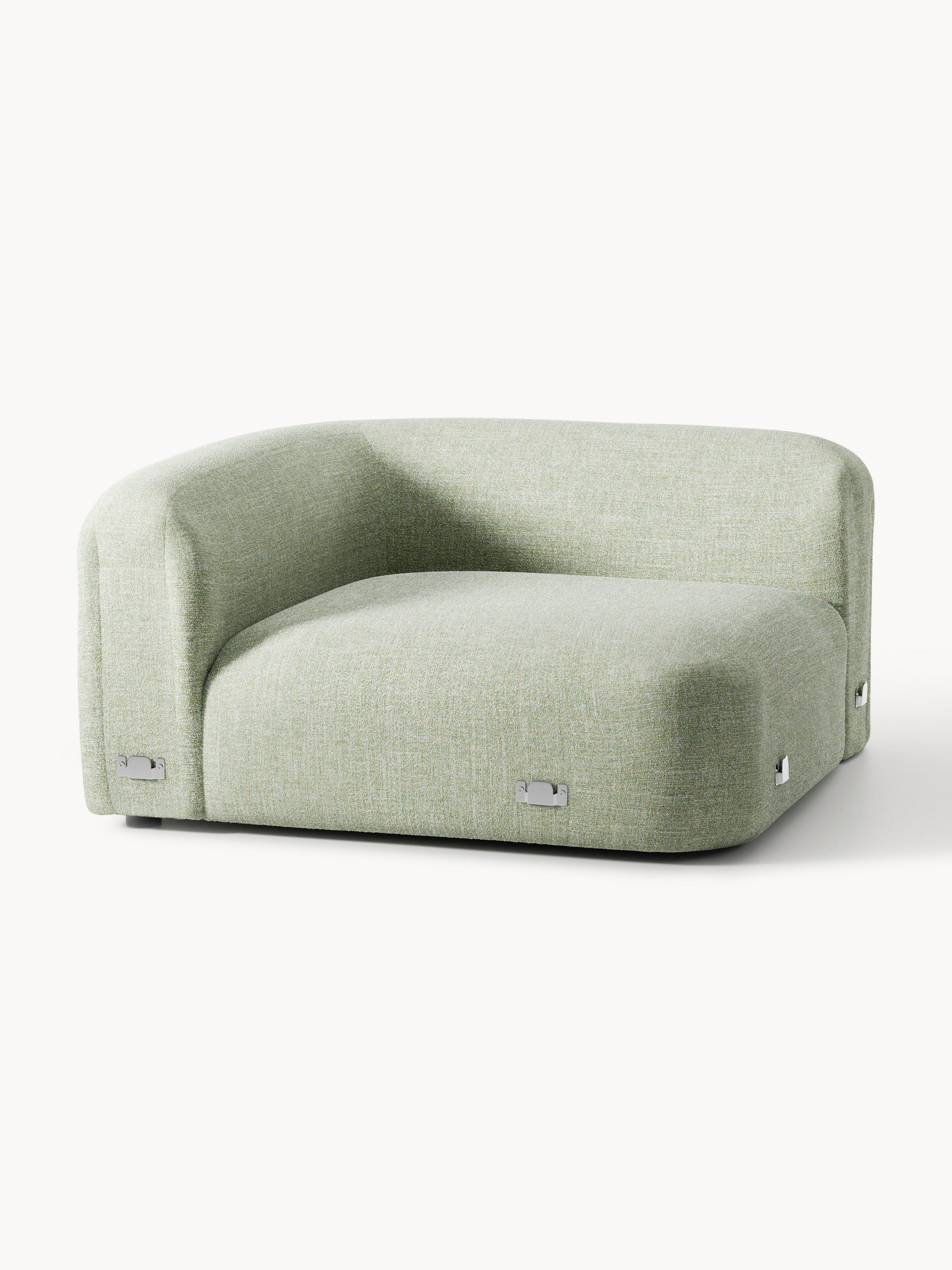 Rundes Bouclé-Eckmodul Wolke