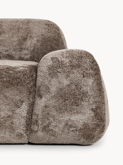 Teddy-Bouclé-Sofa Wolke (2-Sitzer) mit Chaiselongue