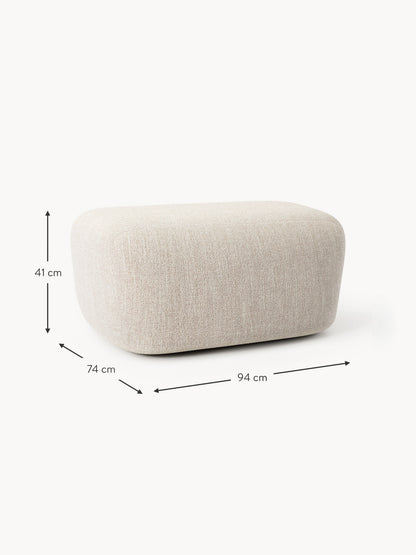 Großer Bouclé-Sofa-Hocker Wolke