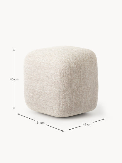 Hoher Bouclé-Sofa-Hocker Wolke