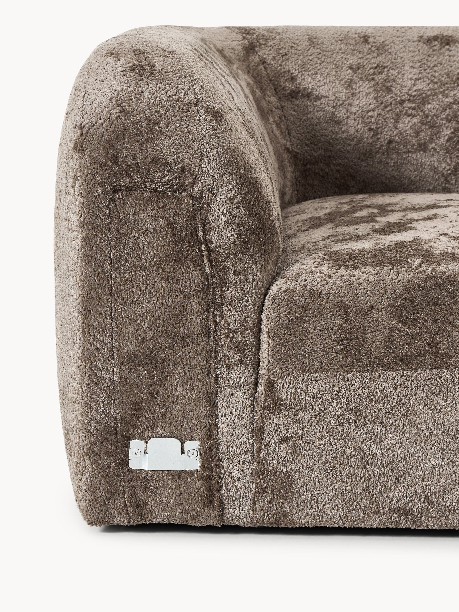 Rundes Teddy-Bouclé-Eckmodul Wolke