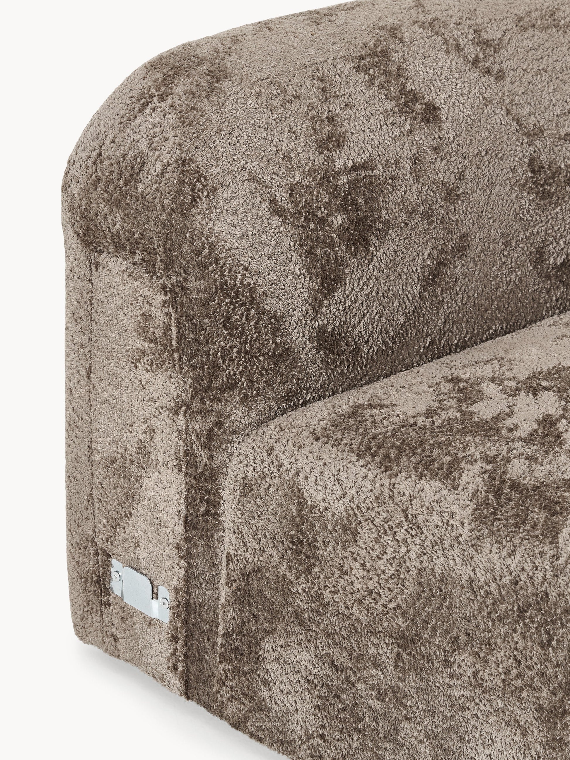 Rundes Teddy-Bouclé-Eckmodul Wolke