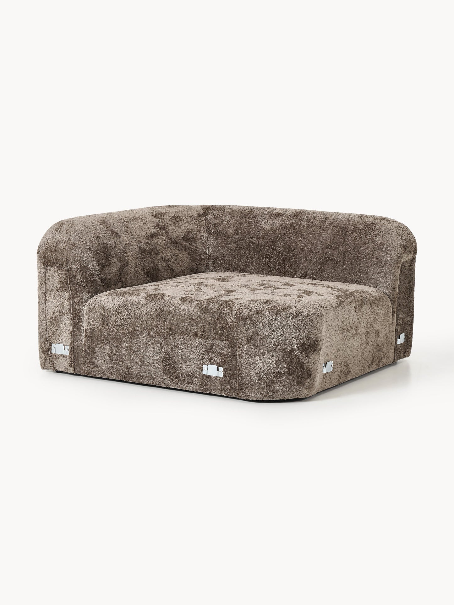 Rundes Teddy-Bouclé-Eckmodul Wolke