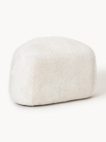 Ovale Ottomane Wolke aus Teddy-Bouclé
