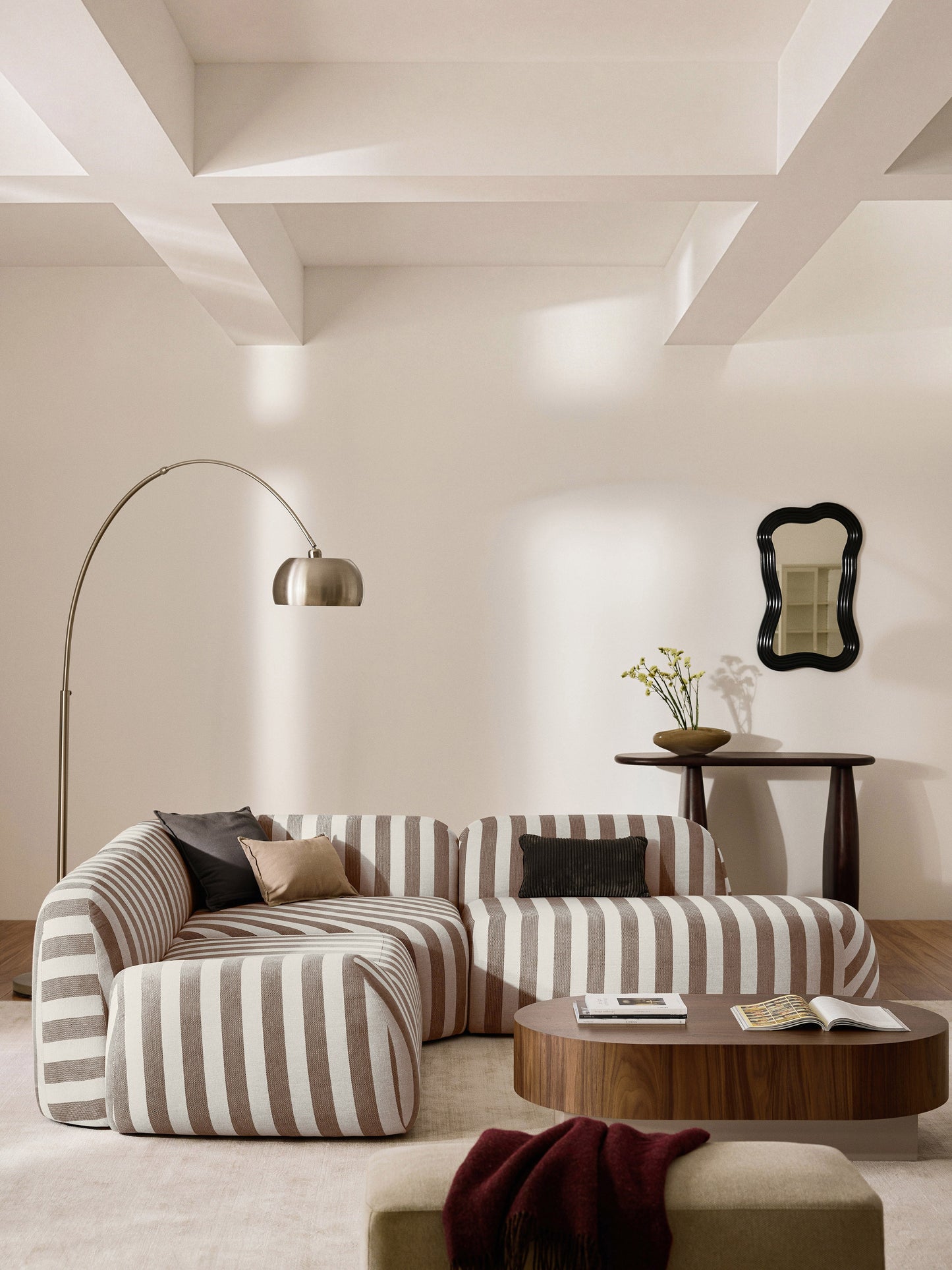 Gestreiftes Chaise-Modul Wolke