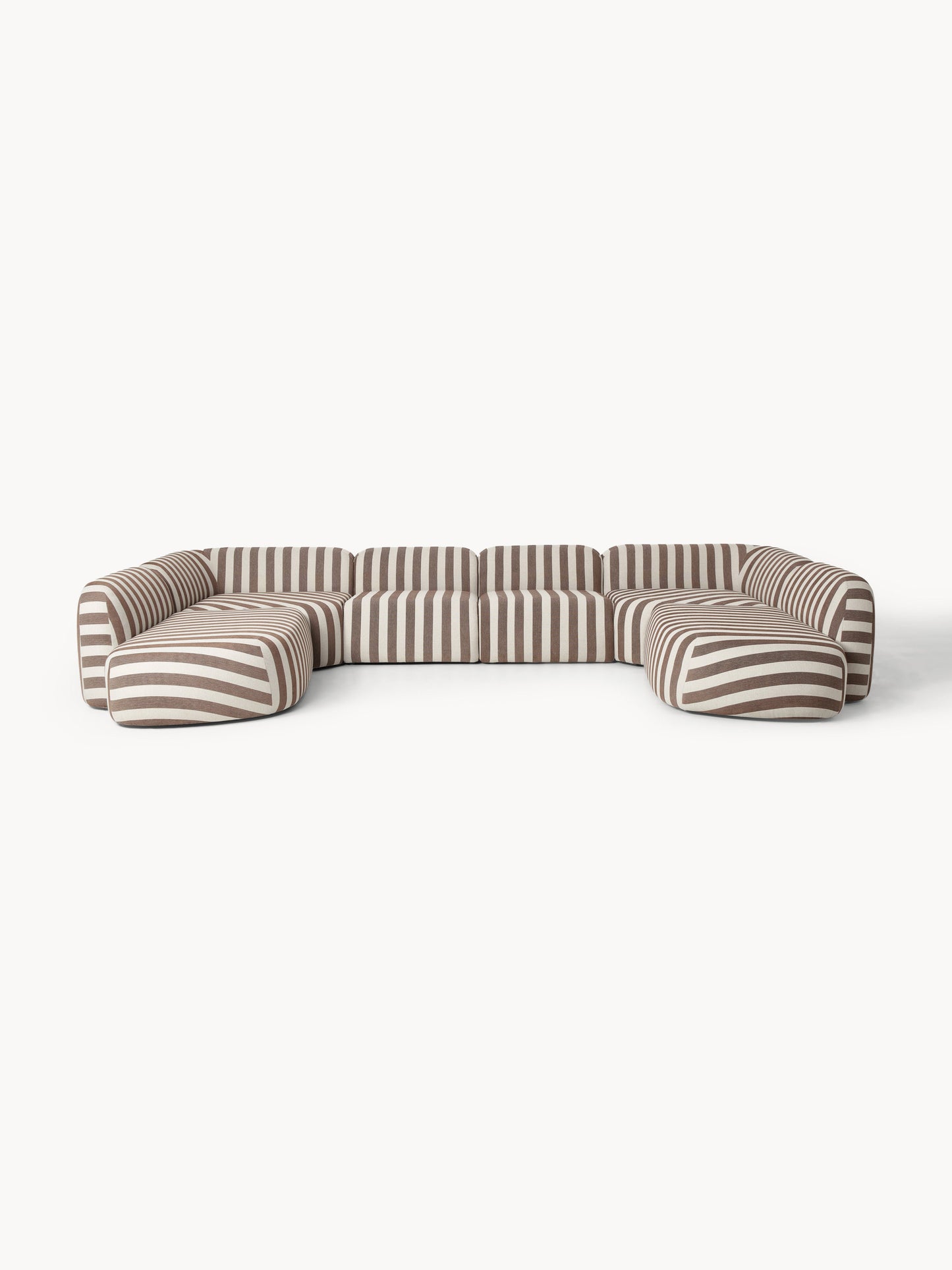 Modulares Gestreiftes XL-Sofa Wolke
