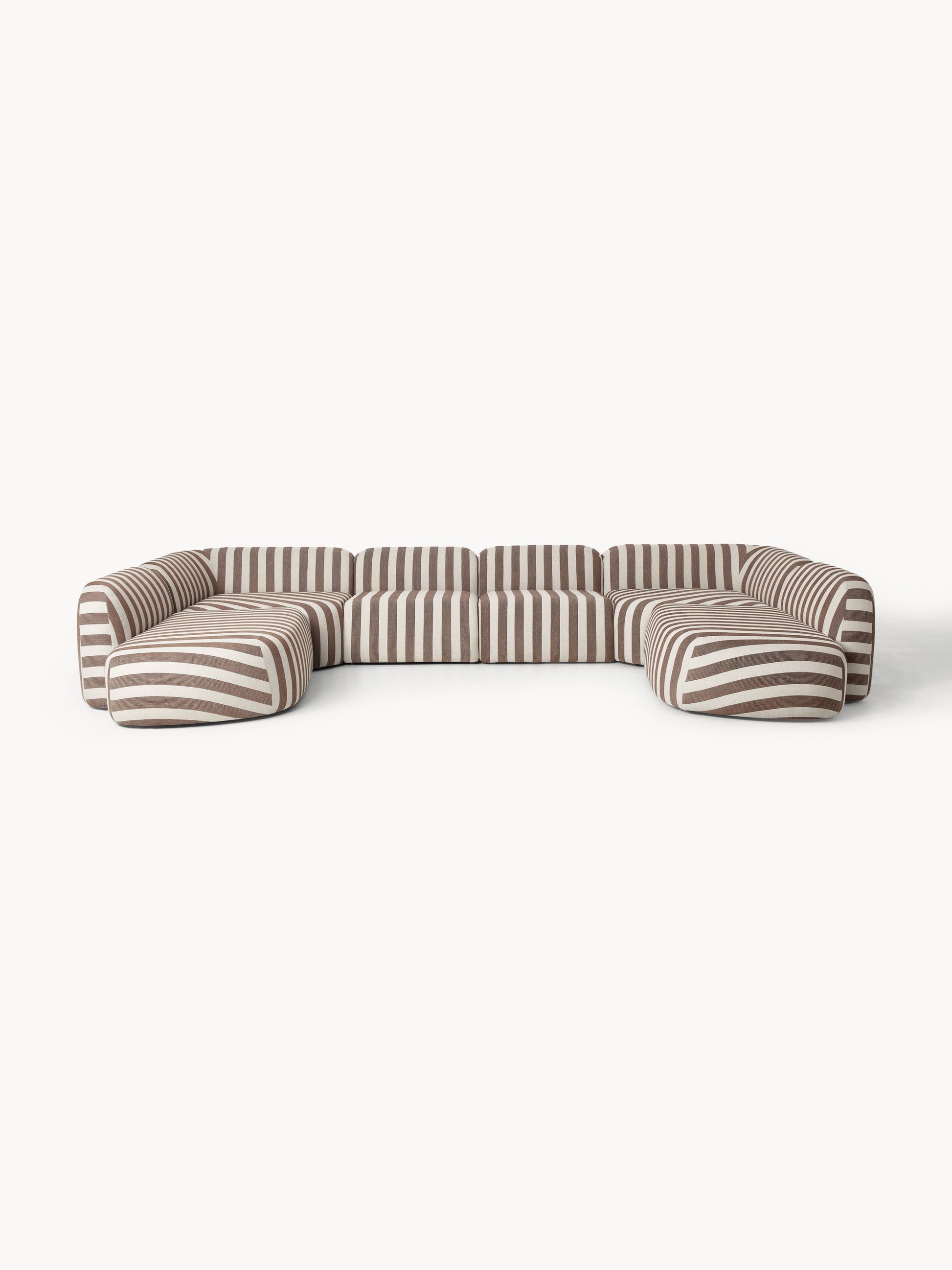 Modulares Gestreiftes XL-Sofa Wolke