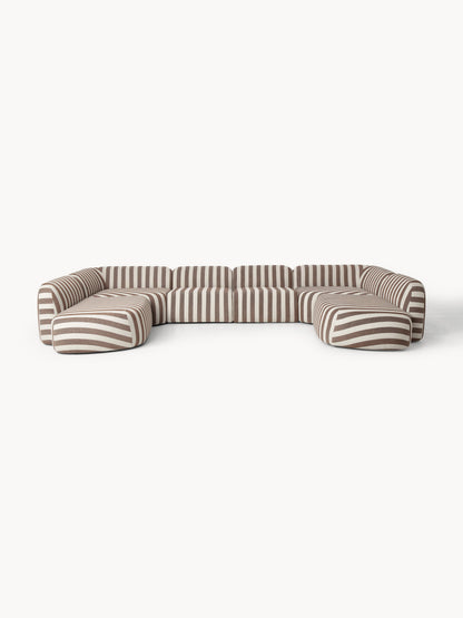 Modulares Gestreiftes XL-Sofa Wolke