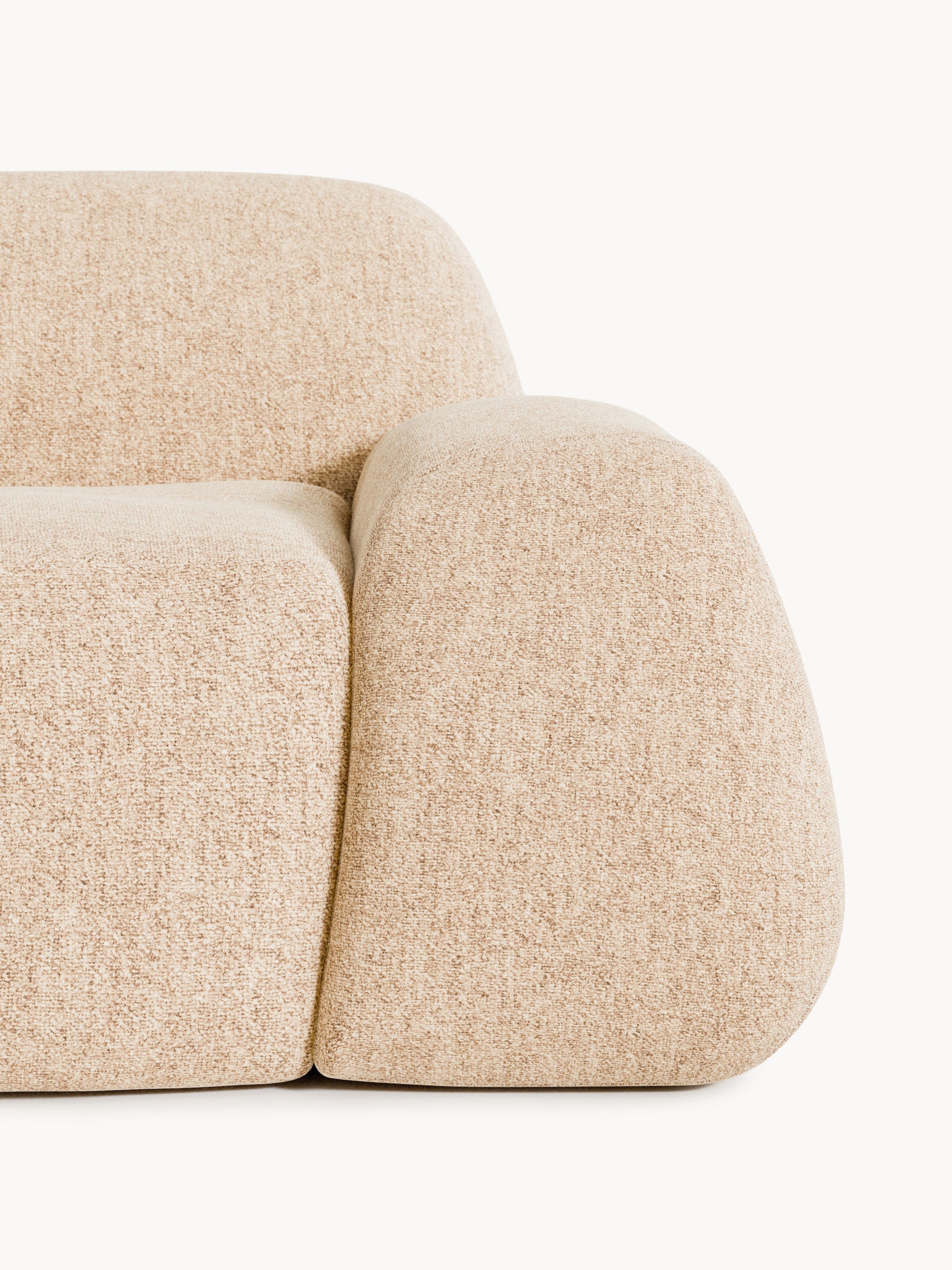 Bouclé-Sofa Wolke (2-Sitzer) mit Chaiselongue