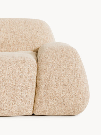 Bouclé-Sofa Wolke (2-Sitzer) mit Chaiselongue