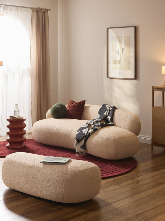 XL Sofa-Hocker Alba aus Bouclé