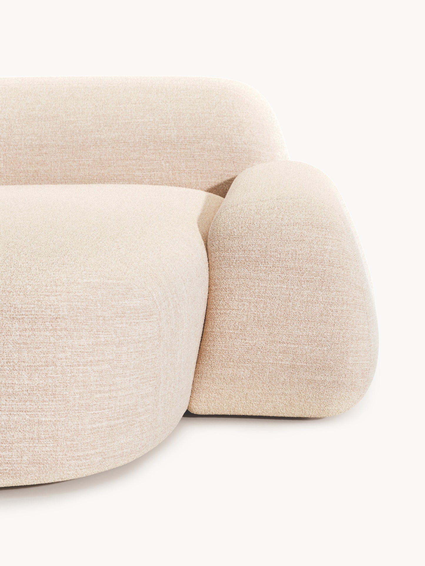 Bouclé-Chaise-Eckmodul Wolke