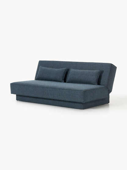 Bouclé-Schlafsofa David mit Stauraum