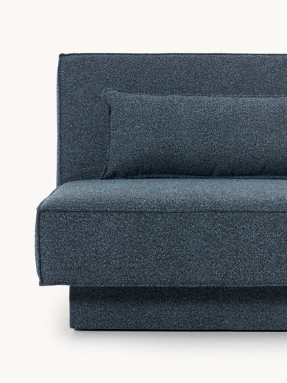 Bouclé-Schlafsofa David mit Stauraum