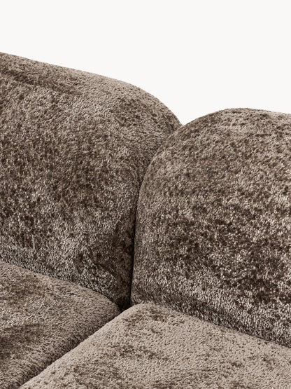 Modulares Teddy-Bouclé-Ecksofa Wolke (4-Sitzer)