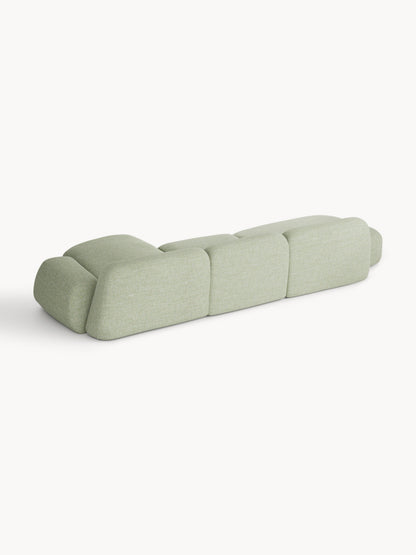 Modulares Bouclé-Ecksofa Wolke (4-Sitzer) mit Chaiselongue