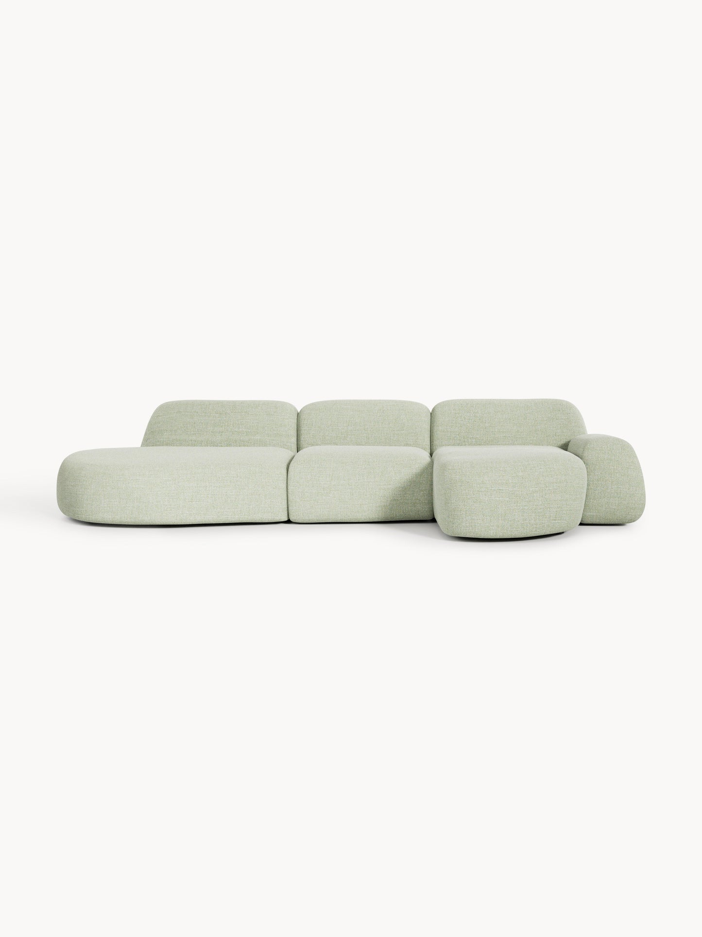 Galeriebild 1 - Modulares Bouclé-Ecksofa Wolke (4-Sitzer) mit Chaiselongue