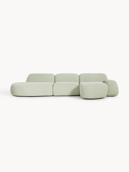 Galeriebild 1 - Modulares Bouclé-Ecksofa Wolke (4-Sitzer) mit Chaiselongue