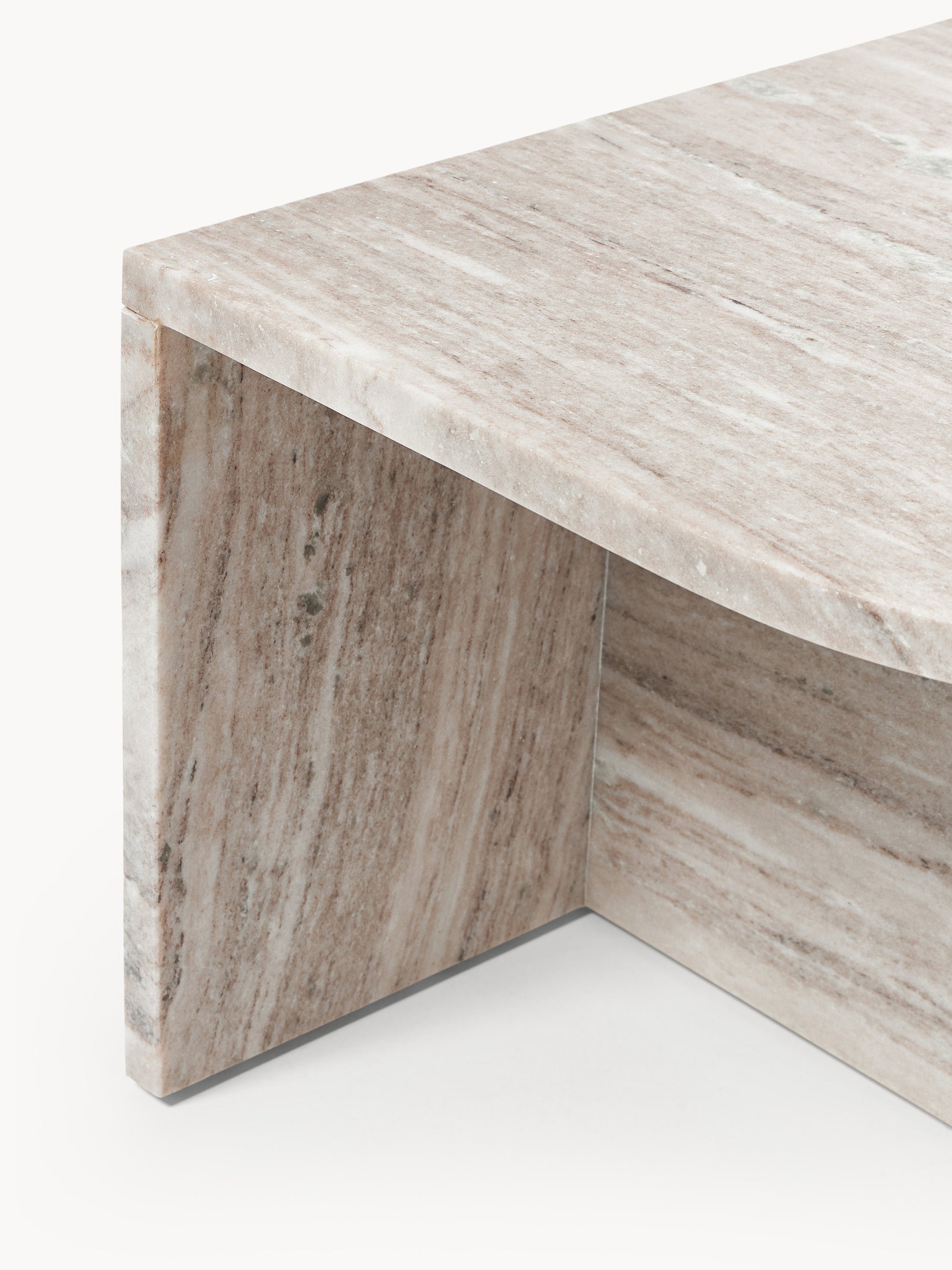 Ovaler Couchtisch Leander aus Marmor