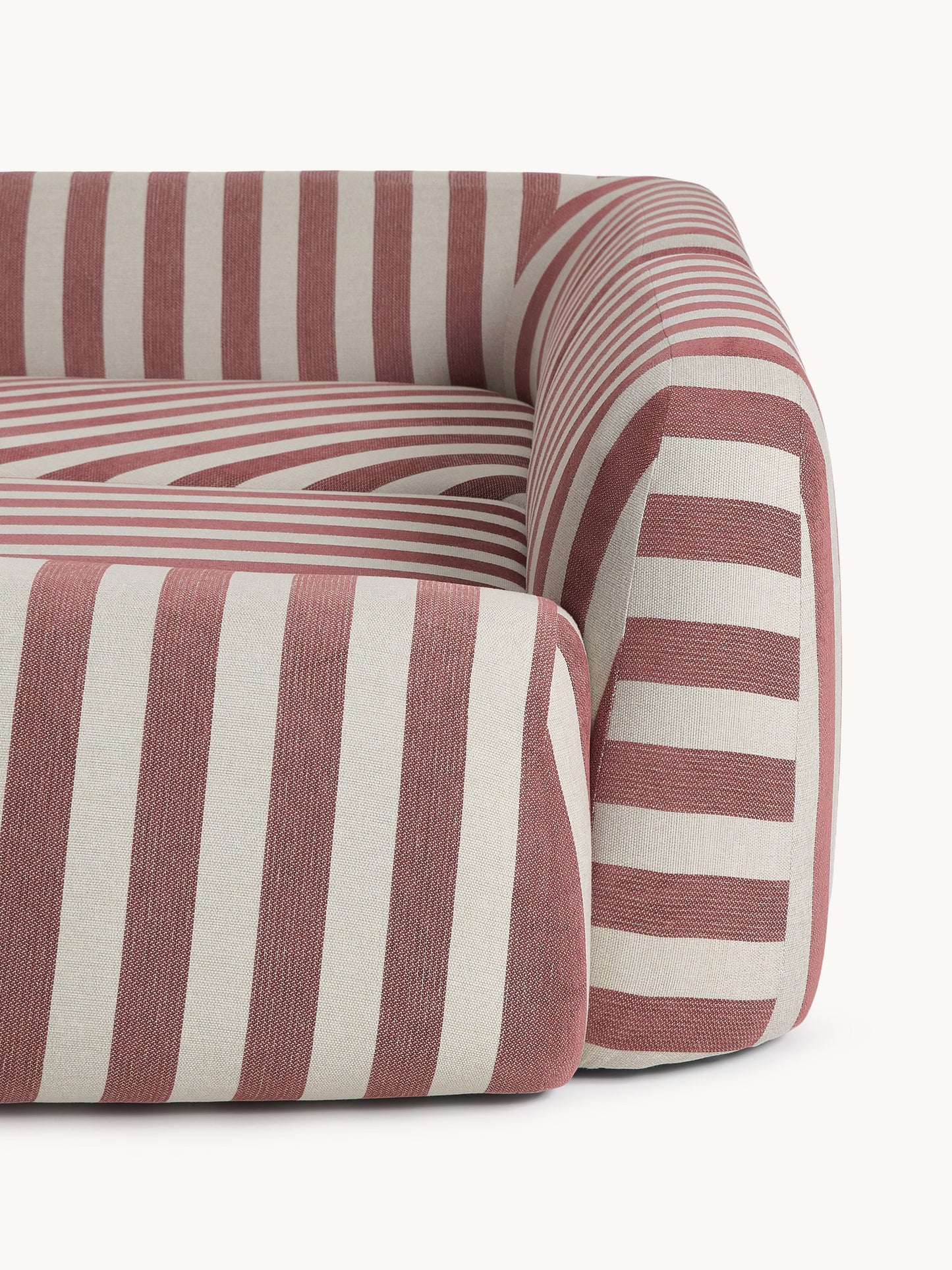 Modulares Gestreiftes XL-Ecksofa Wolke mit Chaiselongue
