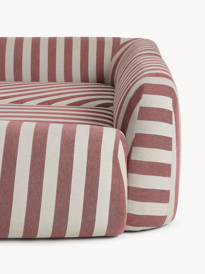 Modulares Gestreiftes XL-Ecksofa Wolke mit Chaiselongue