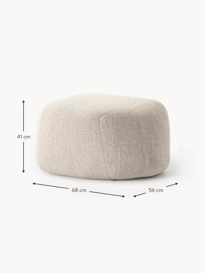 Ovaler Bouclé-Sofa-Hocker Wolke