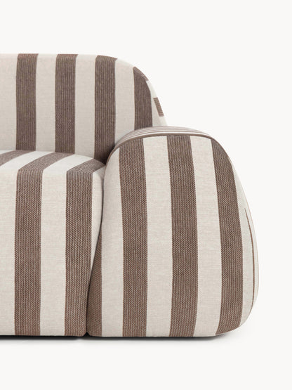 Gestreiftes Sofa Wolke (2-Sitzer) mit Chaiselongue
