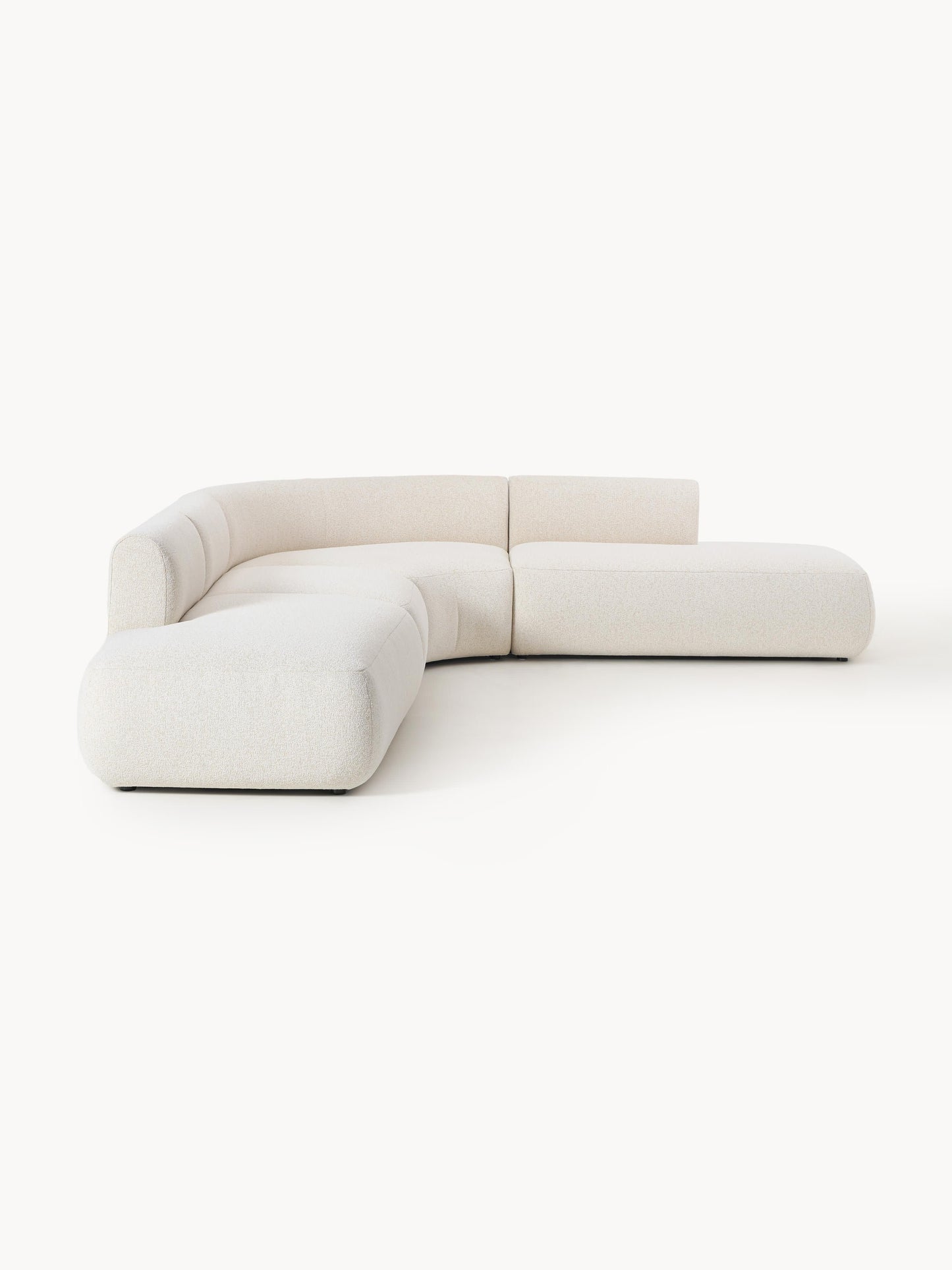Modulares Bouclé-Ecksofa Sofia (4-Sitzer)