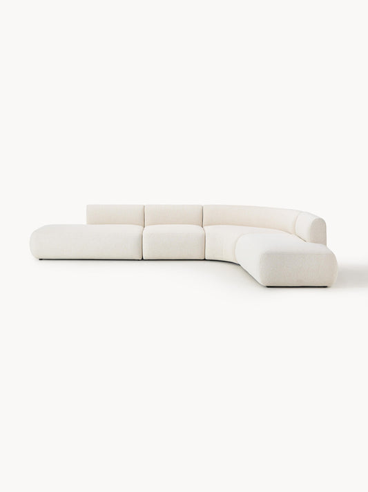 Galeriebild 1 - Modulares Bouclé-Ecksofa Sofia (4-Sitzer)