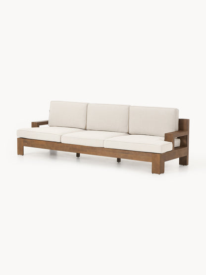 Garten-Loungesofa Joshua (3-Sitzer) aus Akazienholz