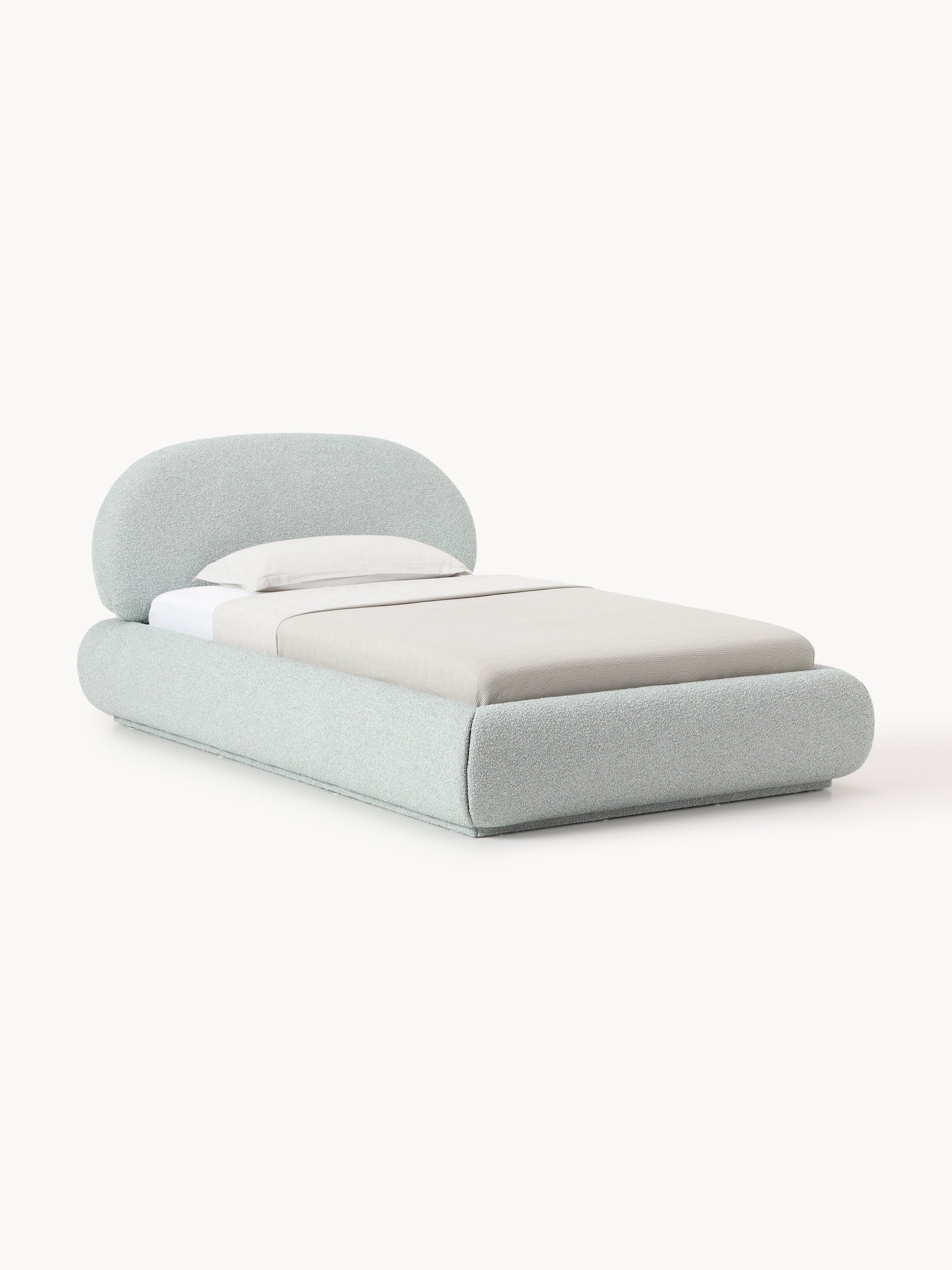 Galeriebild 1 - Bouclé-Polster-Einzelbett Alba