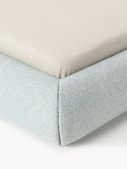 Bouclé-Polster-Einzelbett Alba