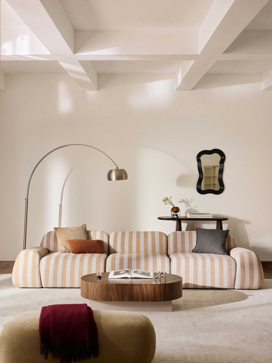 Modulares Gestreiftes Sofa Wolke (4-Sitzer)
