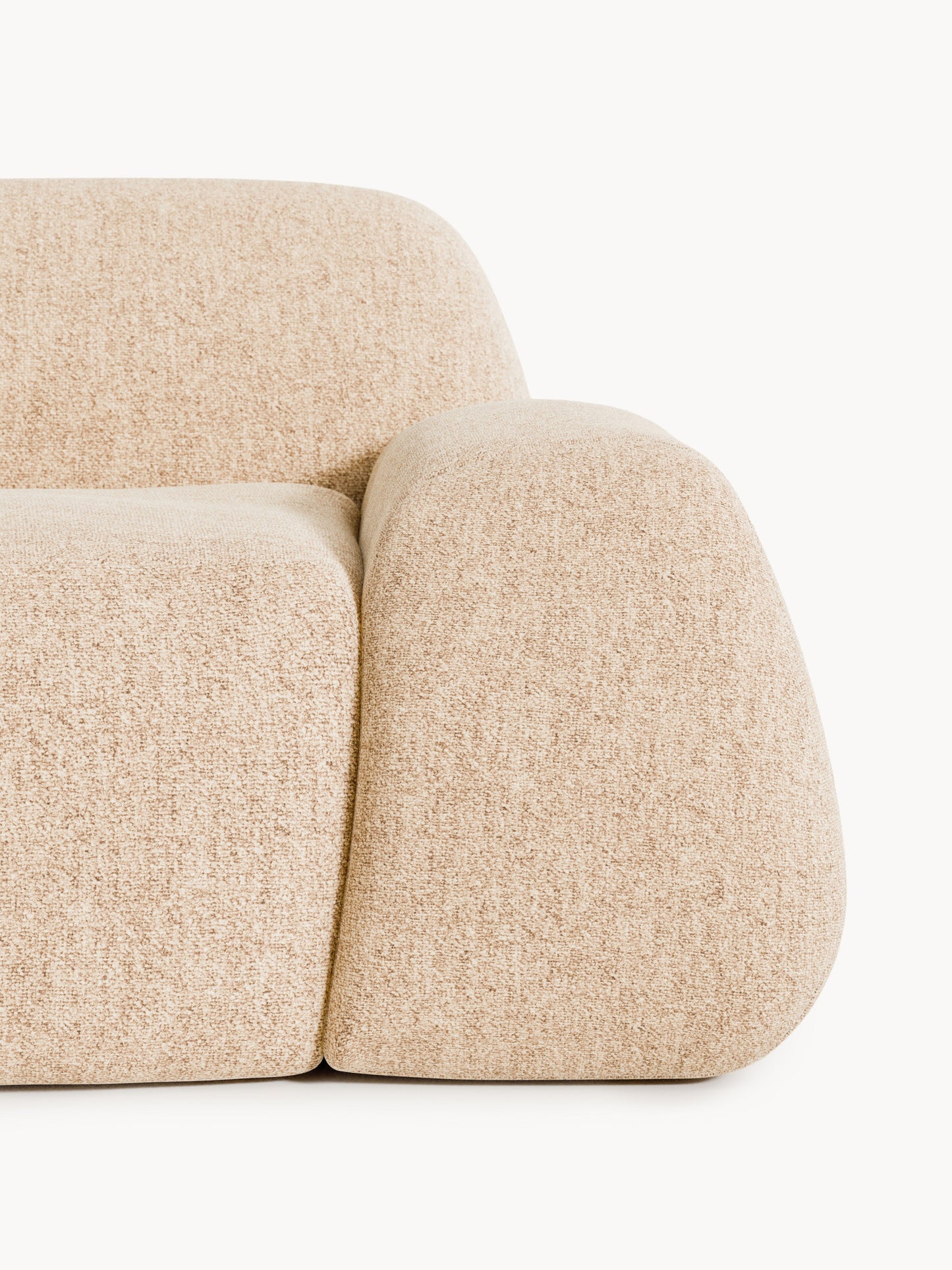Modulare Bouclé-Chaise Wolke (3-Sitzer)