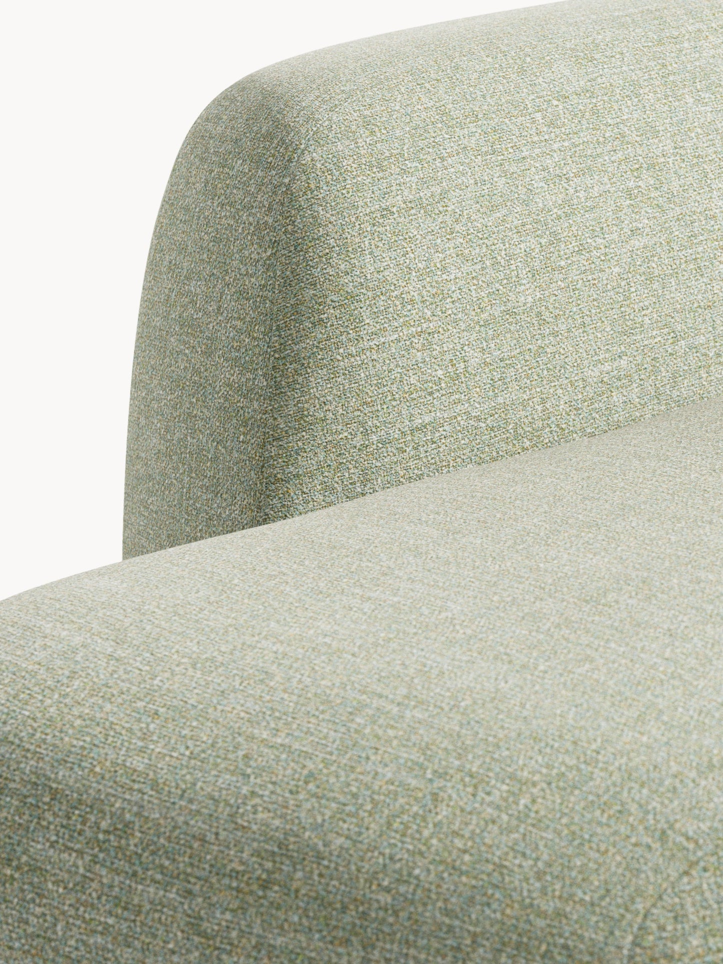 Modulares Bouclé-XL-Ecksofa Wolke mit Chaiselongue