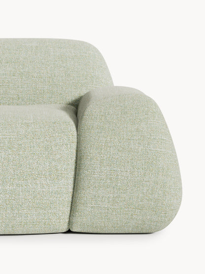Modulares Bouclé-XL-Ecksofa Wolke mit Chaiselongue