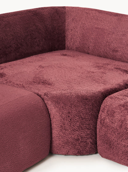 XL Modulares Teddy-Bouclé-Sofa Wolke