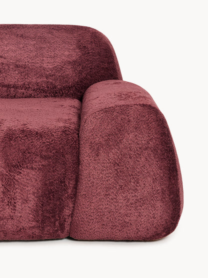 Teddy-Bouclé-Sofa Wolke (2-Sitzer) mit Chaiselongue